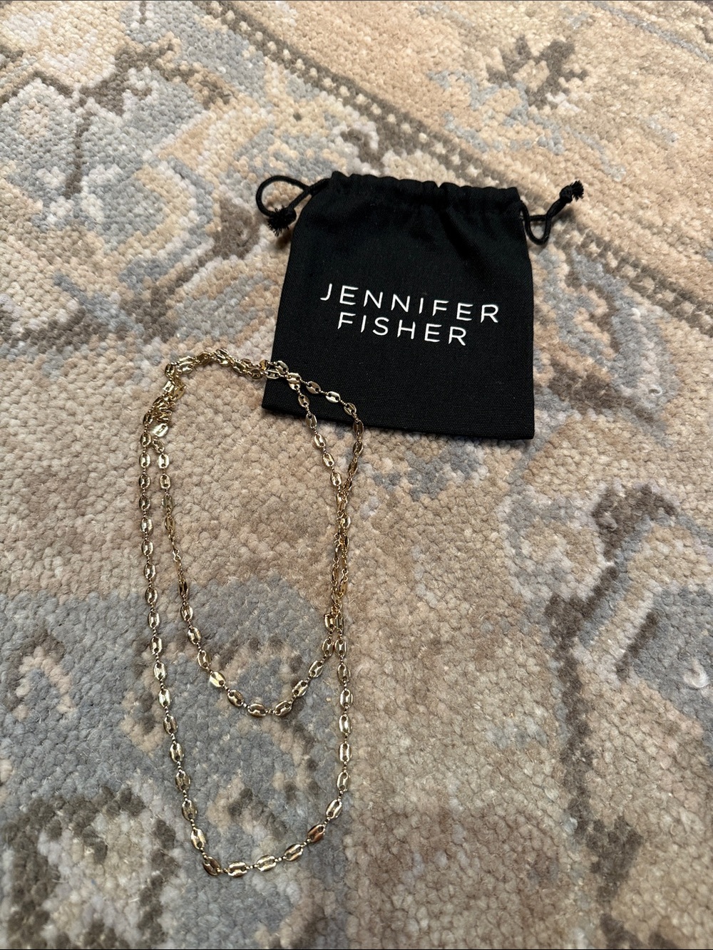 Jennifer Fisher Polished Gold Link Necklace